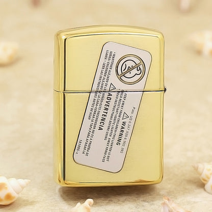 Zippo High Polish Brass Engraved Zippo Car and History - SC29