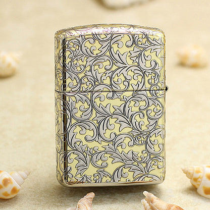 Zippo High Polish Gold Deep Carved Arabesque Scroll Limited Edition - SC06
