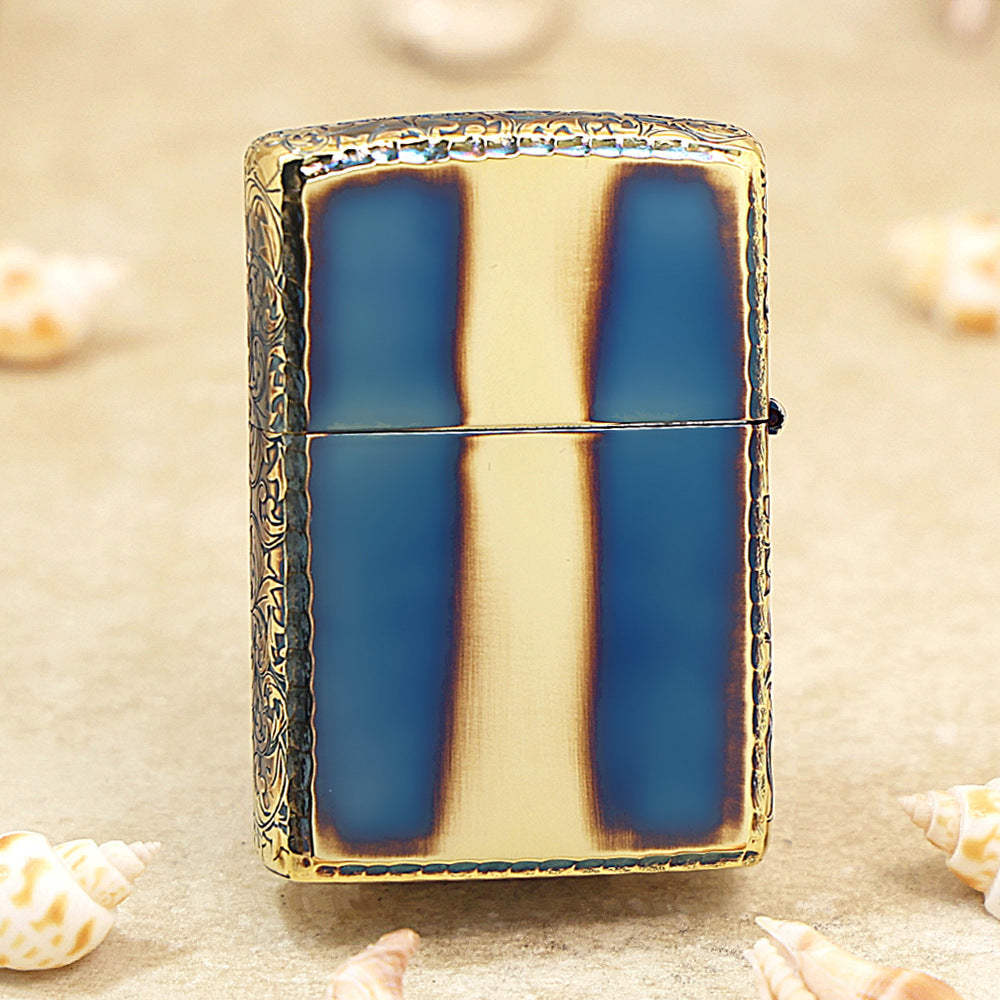 Zippo Limited Edition Floral Border Blue Fume Finish - JP42