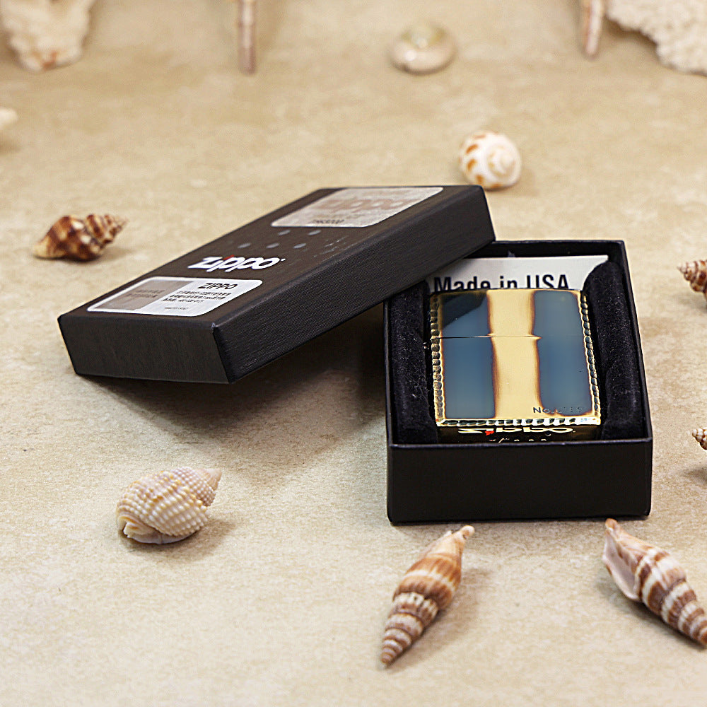 Zippo Limited Edition Floral Border Blue Fume Finish - JP42