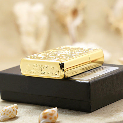Zippo Limited Edition Gold Plate Double-Sided Arabesque - JP47