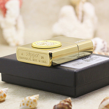 Zippo Polished Brass Tiger Emblem - DS151
