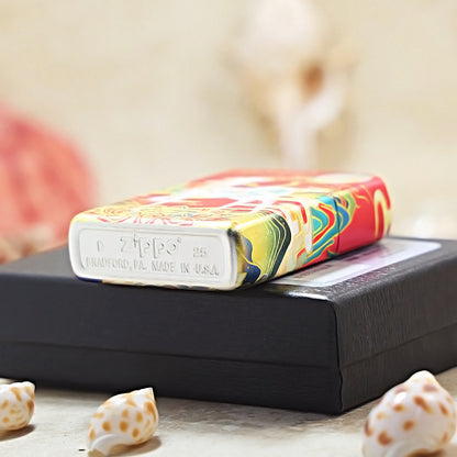 Zippo Red Color Printed Nine-Colored Divine Deer and Moon - CS21