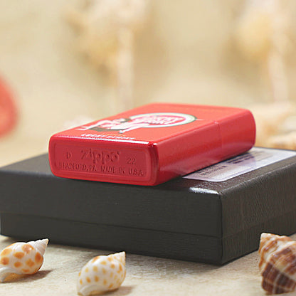 Zippo Red Matte Color-Printed Lucky Strike Pin-Up Girl - CS09