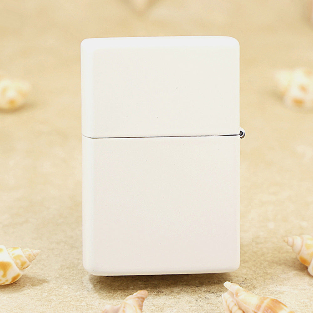 Zippo Retro Flat-Top Checkered Pattern (White Enamel) - KR12