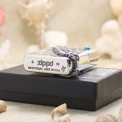 Zippo Silver-plated Shell Angel Wings Limited Edition - JP64