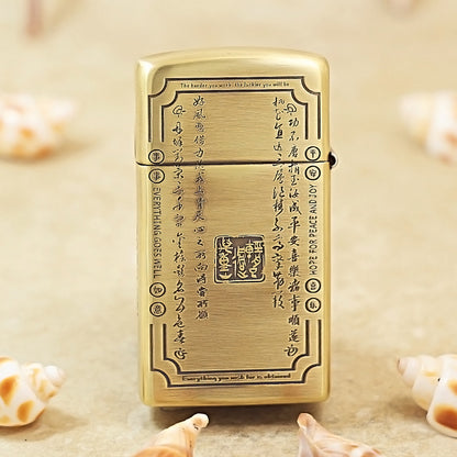 Zippo Slim Antique Copper Inlay Going Ashore - CC53