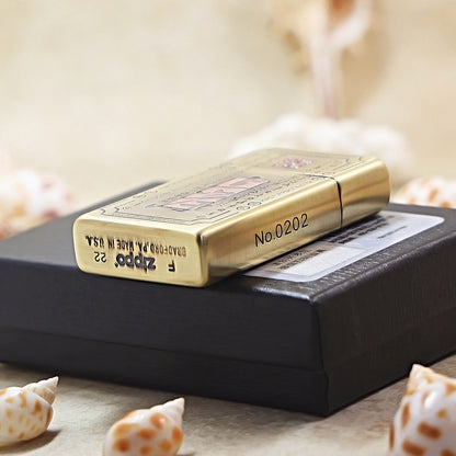 Zippo Slim Antique Copper Inlay Going Ashore - CC53